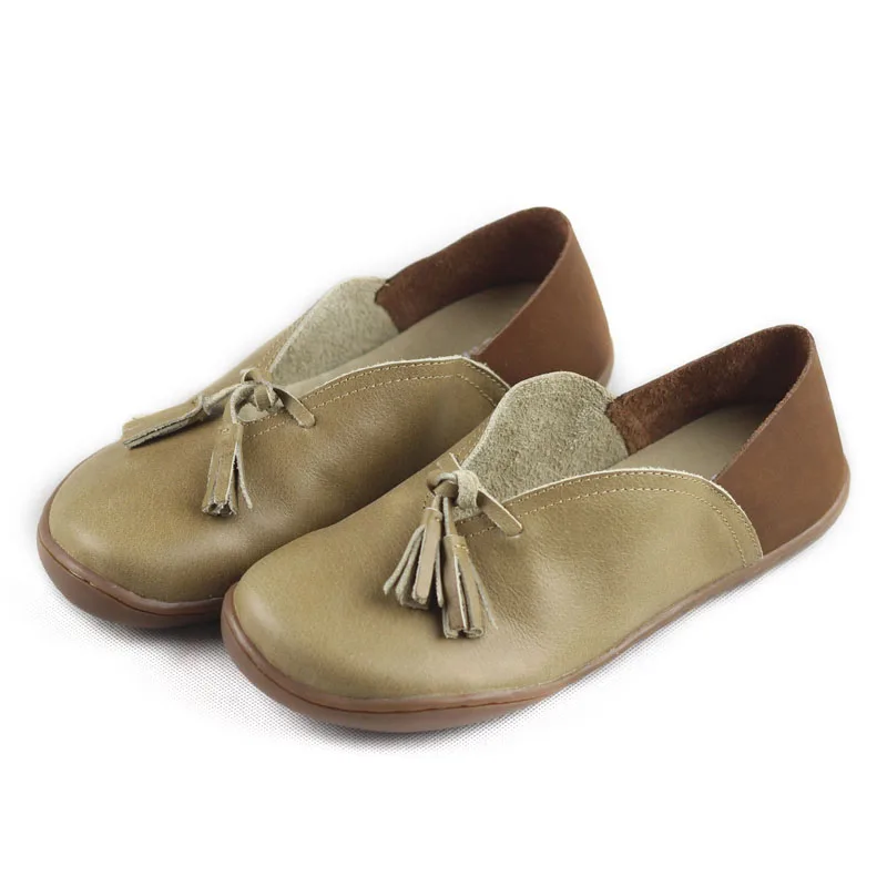 

Shoes Woman Genuine Leather Ladies Ballet Flats Round toe Slip on Barefoot Ballerinas Women Flat Shoes Driving shoes