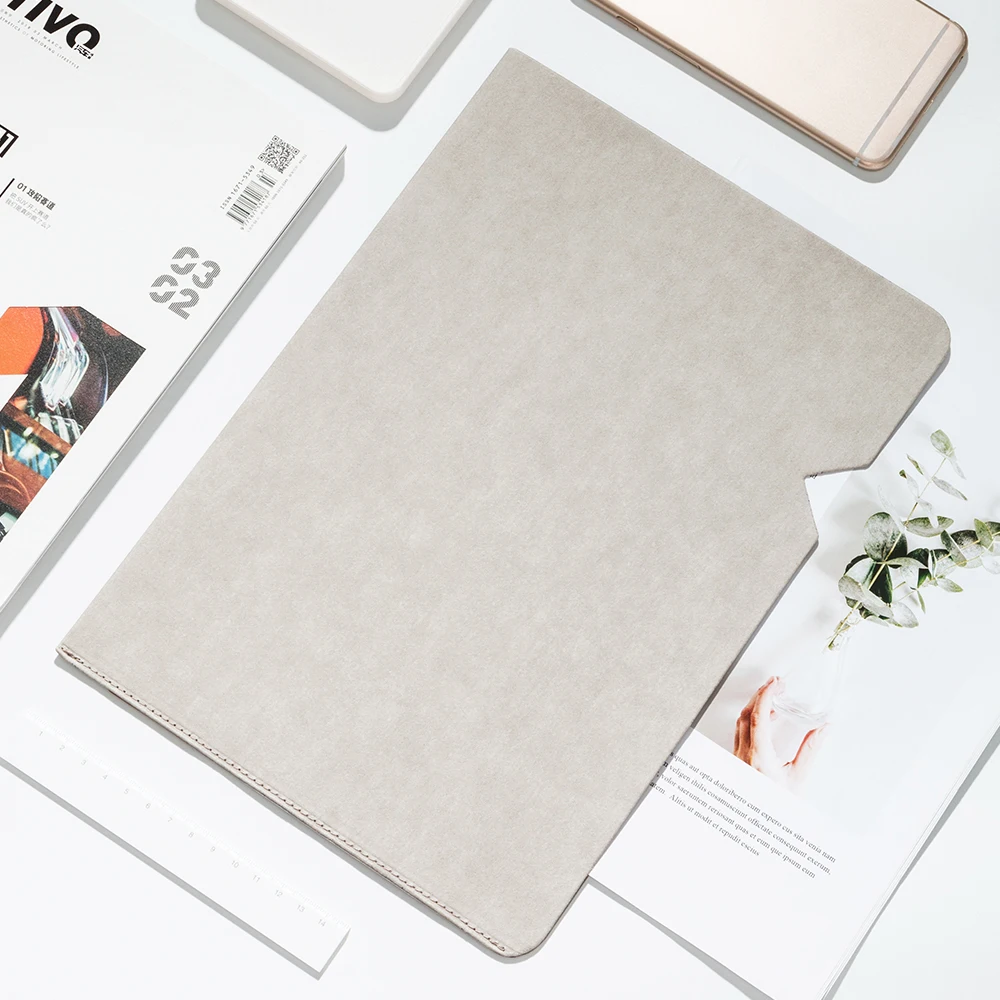 

TIANSE 1PC Simple Solid A4 Big Capacity Document Bag V-Kraft Washed Kraft Paper A4 Two-Page Folder waterproof (31.5*21.8*0.2)
