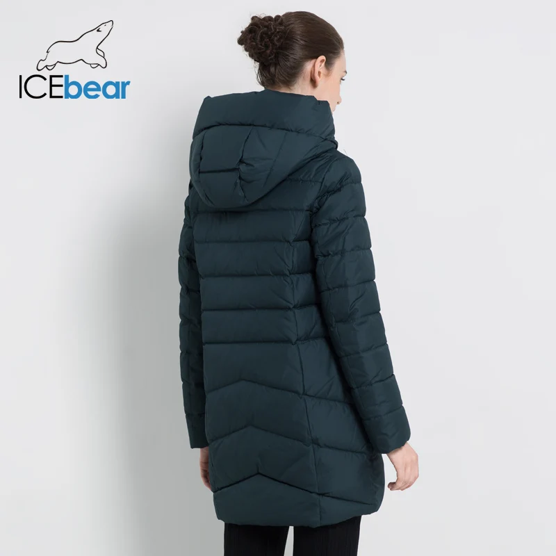 Cena ICEbear 2019 nowe zimowe kurtki damskie wysokiej jakości parki płaszcz Casual odzież damska kobieta płaszcze odzież zimowa GWD18089I