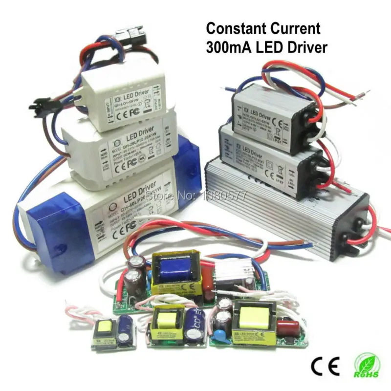 

10pcs 1W-20W 300mA LED Driver, Constant Current Lighting Transformers For 1W 3W 5W 7W 9W 10W 12W 15W 18W 20W Lamp Power Supply