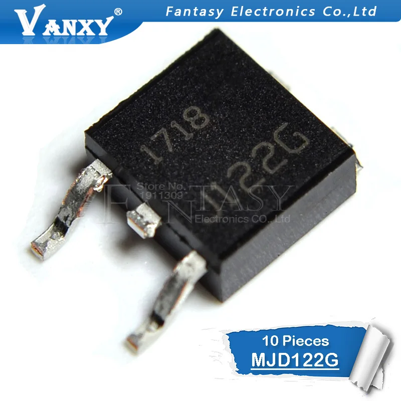 

10pcs MJD122G TO-252 MJD122T4G TO252 J122G MJD122 TIP122 SMD SOT-252 new original