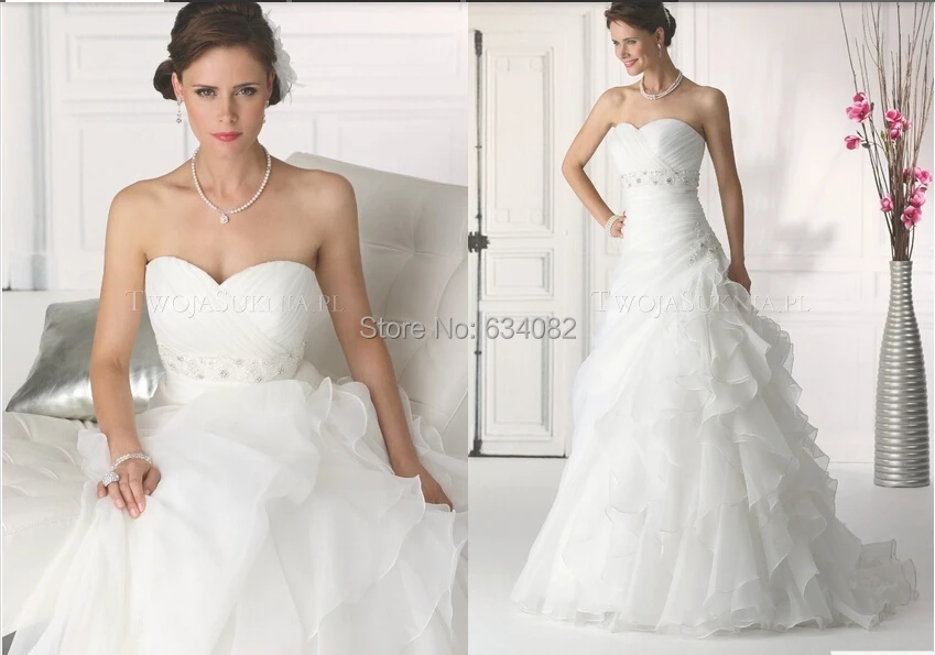 Дизайн Бисероплетение в пол свадебное платье на заказ белое Милое Свадебное платье Мать невесты платья