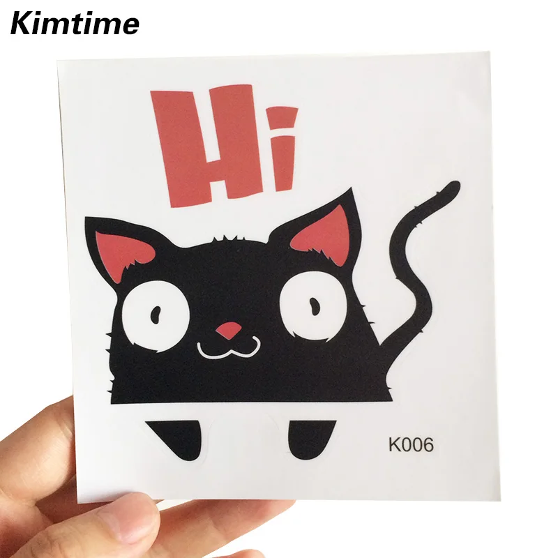 Kimtime Lovely cat Switch stickers for Wall decor Bike refrigerator laptop car Removable Waterproof | Игрушки и хобби