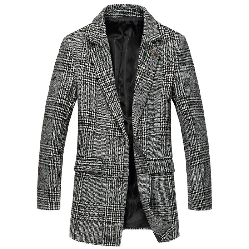 2019 Man fashion Boutique Autumn and winter Overcoat high quality Long sleeves Pure color Plus Size Windbreaker Leisure Man coat 2019 Man fashion Boutique Autumn and winter Overcoat high quality Long sleeves Pure color Plus Size Windbreaker Leisure Man coat