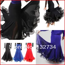 Standard Ballroom Dance Skirt Women’s Sweet Pink Waltz Tango Dance Dresses Long Sleeve Dance Competition Costume