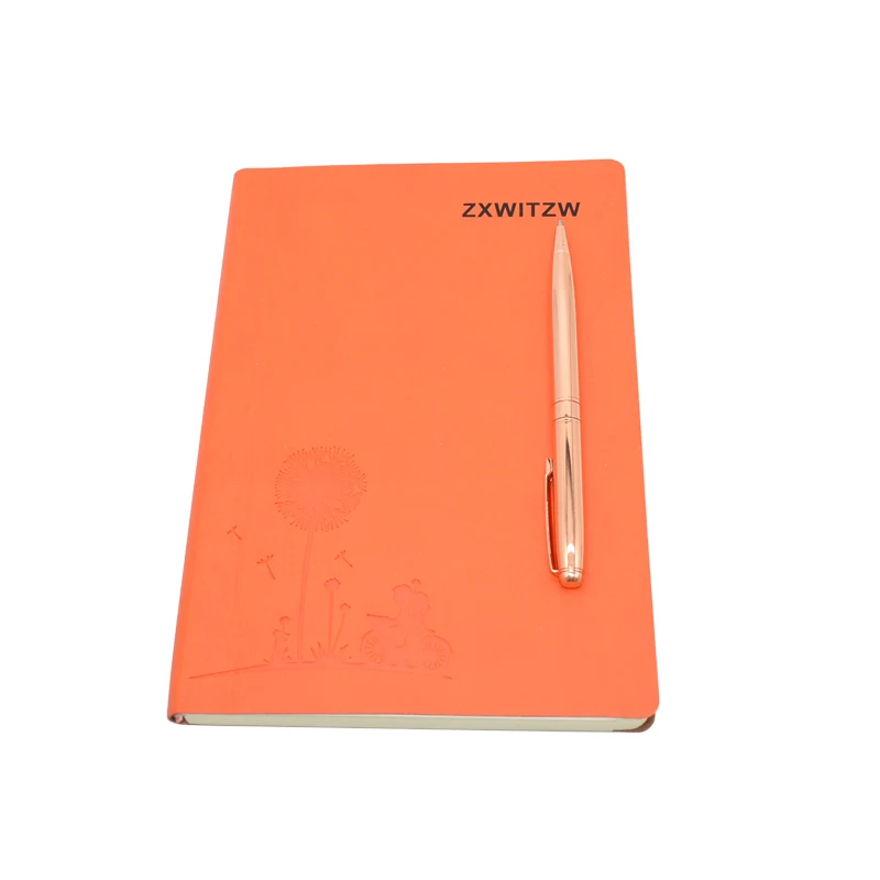 Цветной металлический шариковая ручка студент ручка 100 страница A5PU кожа поверхности толстый блокнот школьные принадлежности канцелярские