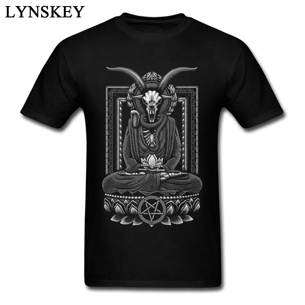 Мужские топы футболка Baphomet Nirvana белые полутоновые Faddish футболки из 100% хлопка с