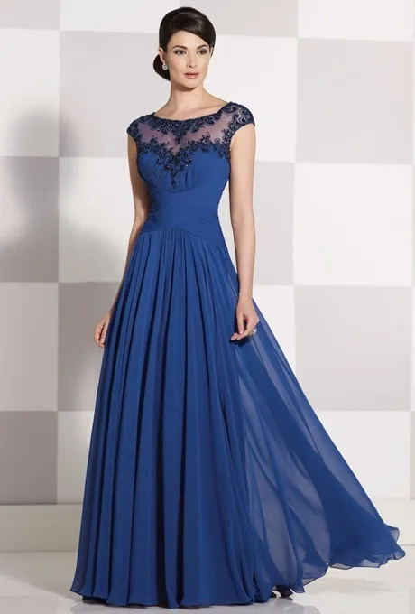 blue mother of the bride gowns