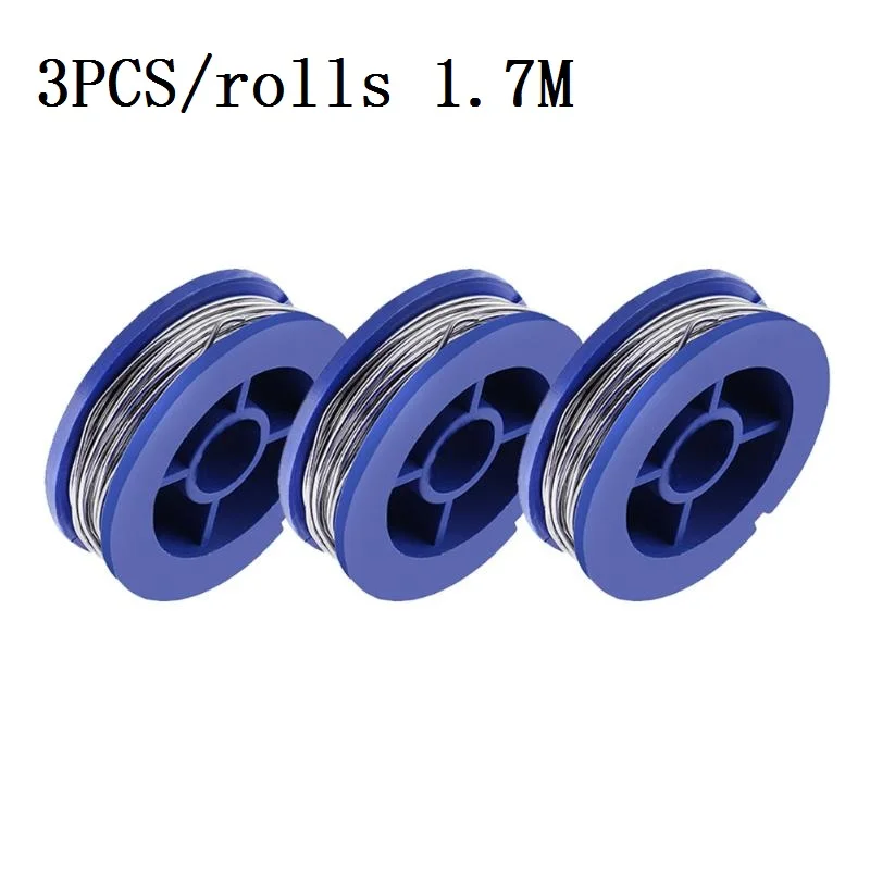 

3PCS/rolls 1.7M Pure Solder Wire No-Clean Flux Tin Lead Soldering Wire Roller Tool Small roll type Medicine core Welding Wire