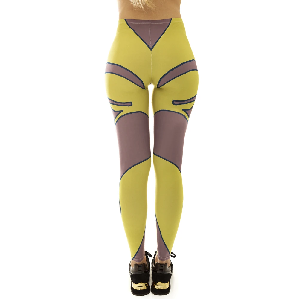 

2019 Women Legging Yellow Face Limits Printing Leggings Slim Pants Sexy Workout leggins Fitness Stretch Bottoms