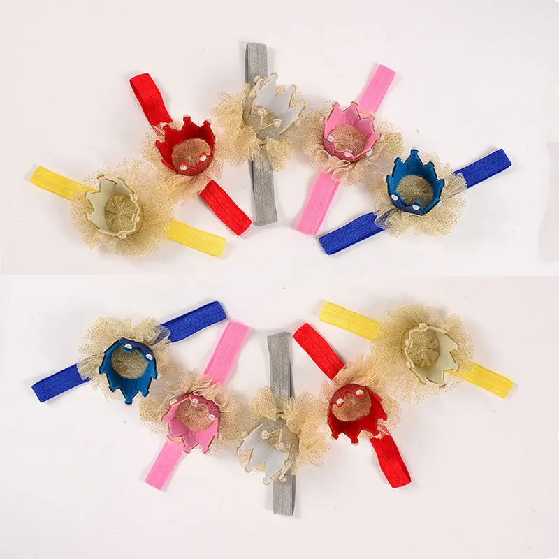 

US STOCK Baby Girls Kids Tiara Hairband Elastic Band Headband Flower Hair Accessories Headwear for baby girls