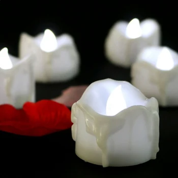 

SET OF 50Pcs FLAMELESS CANDLES FLICKERING BATTERY UNSCENTED TEA LIGHT VOTIVE CANDLE MOOD LIGHT YELLOW GLOWING