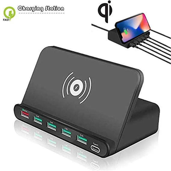 Najtaniej Uniwersalny 60 W Qi bezprzewodowa ładowarka samochodowa do iPhone ipad Samsung z systemem Android tablet z funkcją telefonu 7 W 1 szybkie 3.0 szybkie ładowanie uchwyt na