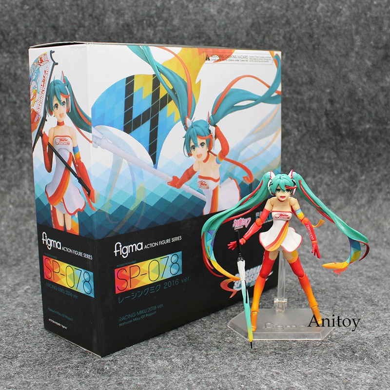 

Anime Hatsune Miku Figma SP-078 Racing Miku 2016 Ver. PVC Action Figure Model Toy 14cm KT3790