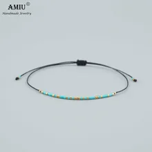 

2019 AMIU Handmade Bijoux MIYUKI Seed Bead Bracelet Popular Love Lucky Bracelets & Bangles For Women Men Wax Thread Bracelets