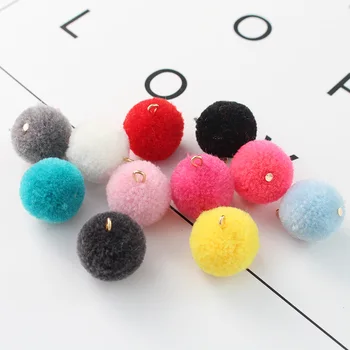 

40PCS 15MM Felt Balls with top loop Multi colour Colourful beads Diy Earring&Pendants Finding DIY Party Decoration