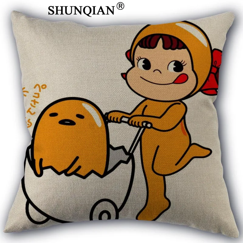 

Custom gudetama pillowcase Custom Cotton Linen Throw Pillow Cover Pillowcase Customize 45x45cm one side