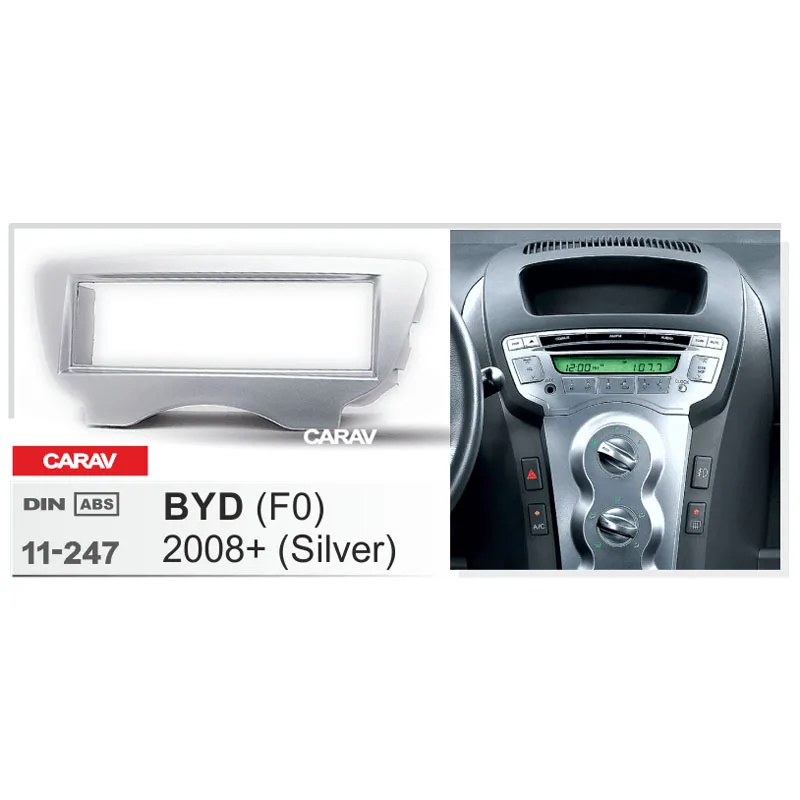 1 Din Radio Fascia for BYD F0 2008+ DVD Stereo Panel Dash Mount CARAV 11-247
1 Din Radio Fascia for BYD F0 2008+ DVD Stereo Panel Dash Mount CARAV 11-247