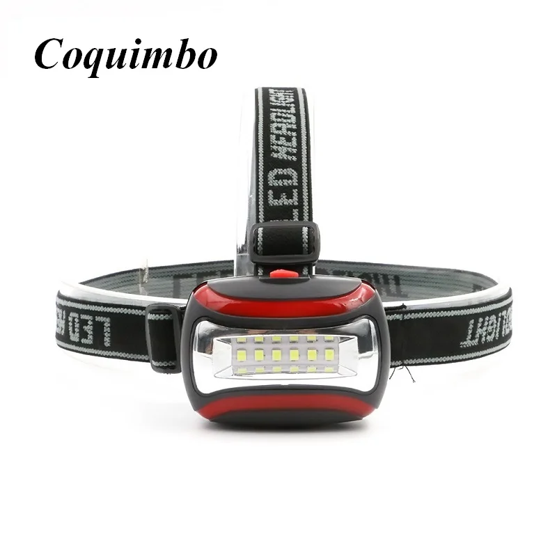 Mini COB Waterproof Plastic 600Lm LED Headlight outdoors Headlamp head light lamp Flashlight Torch Linternas For