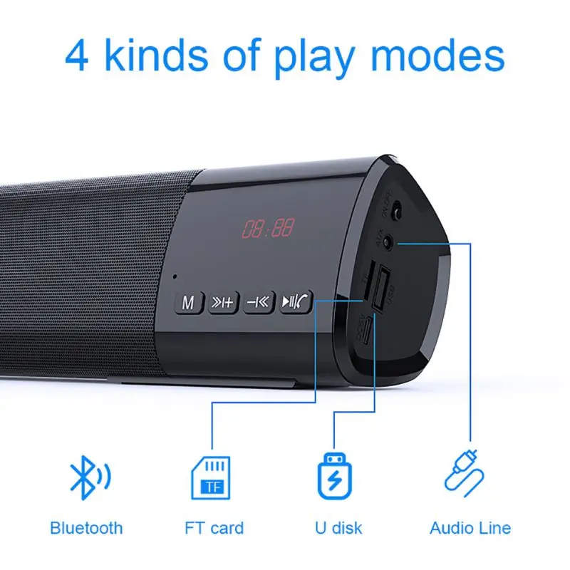 Длинная полоса Водонепроницаемый Bluetooth Разъем для динамиков в карты голосовые подсказки бас открытый Bluetooth динамик