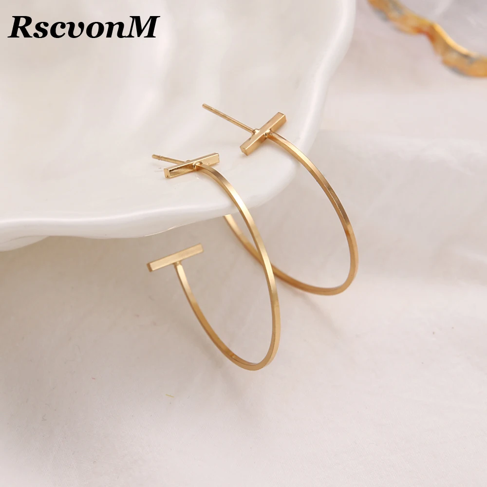 

Personality Super Big Circles Hoop Earrings For Women Fashion Gold Color Jewelry Trendy Retro Big Round Circle Star Earrings