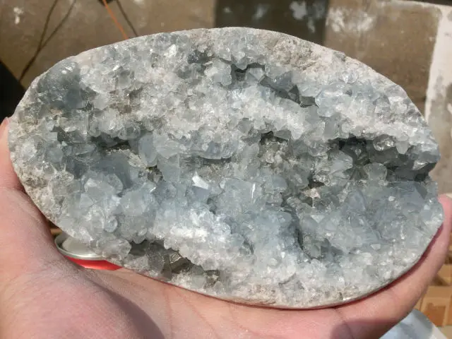 Esfera De Cuarzo Celestita Azul - Piedra Natural 40-45 Mm, Decoración Hogar, Colección, Regalo Espiritual