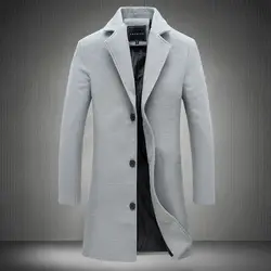 9 цветов Мужской шерстяной костюм дизайн шерстяное пальто мужской повседневный Тренч тонкий лацкан офис средней длины куртки костюм плюс