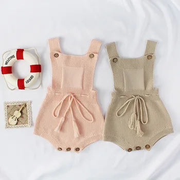 

Knit Baby Clothes Newborn Baby Knitted Romper Woolen Tassel Infant Baby Jumpsuit Outfits Boy Girls Overalls Baby Girl Romper