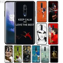 Tennis Roger Federer RF Phone Case for Oneplus 7 7Pro 6 6T Oneplus 7 Pro 6T Black Silicone Soft Case Cover