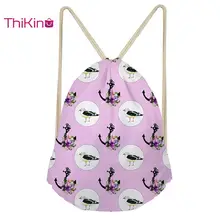 Thikin Bird Rolling Backpack for Teenager Kids Casual Sack Backpack Candy Color Toddler Backpack Girls Beach Mochila