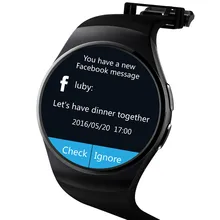 NFC Pulsmesser Smart Uhr KW18 SIM TF Smartwatch Android 2.5D OGS Touchscreen Smart Armbanduhr Bluetooth Facebook Buit