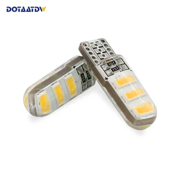 

2x New Car LED T10 194 W5W 5630SMD + Silicone shell LED Lights Car Side Wedge Light Lamp Bulb White/Blue/Red/Pink Car-styling