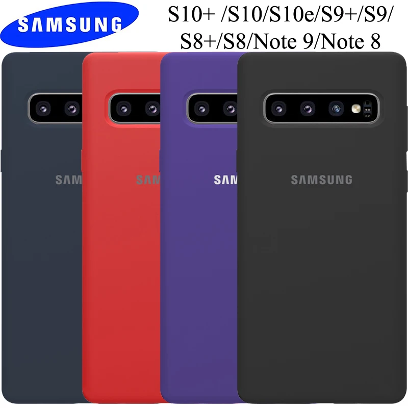 

Samsung Galaxy Note 9 Case Original Samsung S8 S9 S10 Plus Cover Galaxy S9 Plus Note 8 S10e Soft Liquid Silicon Back Phone Cases
