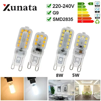 

5pcs G9 5W 8W Led Dimmable Capsule Bulb Replace SMD 2835 Halogen Light Bulbs Halogen Lamps 220V ~ 240V High Quality