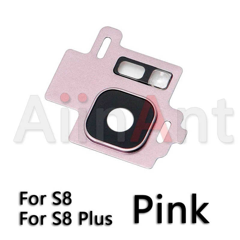 S8 Pink Оригинальное заднее стекло объектива камеры кольцо для Samsung Galaxy S8 Plus+ объектив камеры со вспышкой крышка стикер Замена - Цвет: S8 Pink