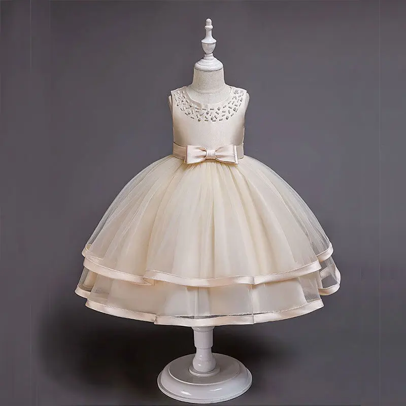 Нарядное платье для девочек детская одежда детское кружевное платье с цветочным узором для дня рождения и свадьбы элегантное платье-пачка принцессы для малышей от 2 до 14 лет - Цвет: Pink