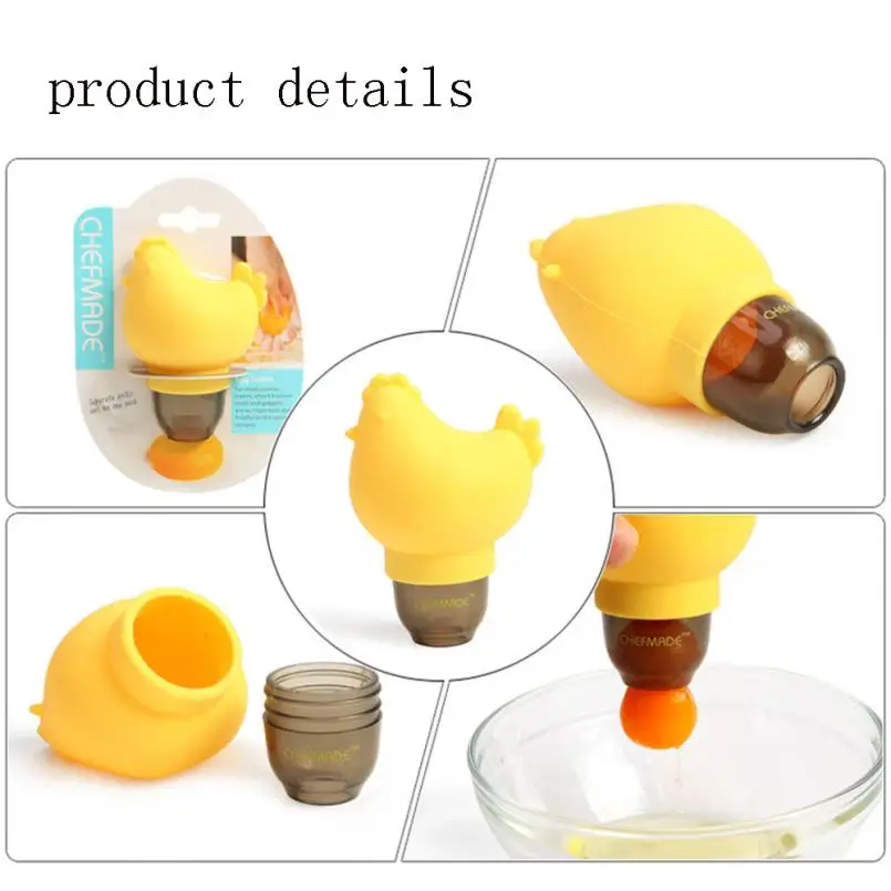 

Kitchen Tool Gadget Convenient Egg Yolk White Separator Divider Holder Sieve 3.12