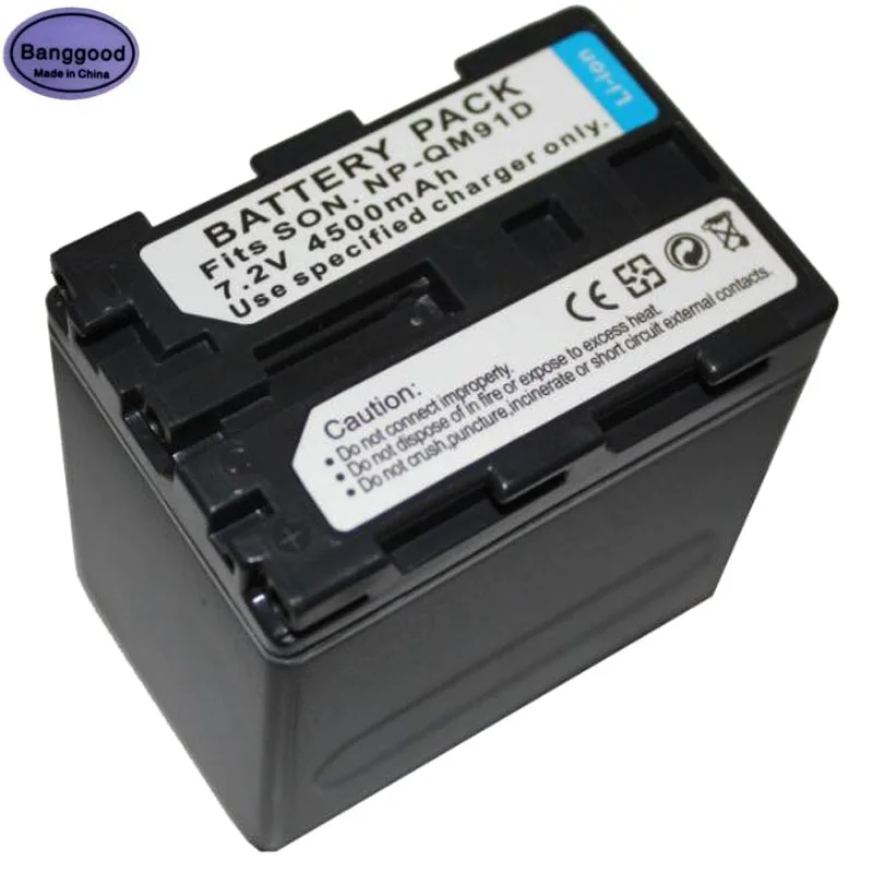 7.2V 4500mAh NP QM91D NPQM91D Digital Camera Battery Pack For Sony