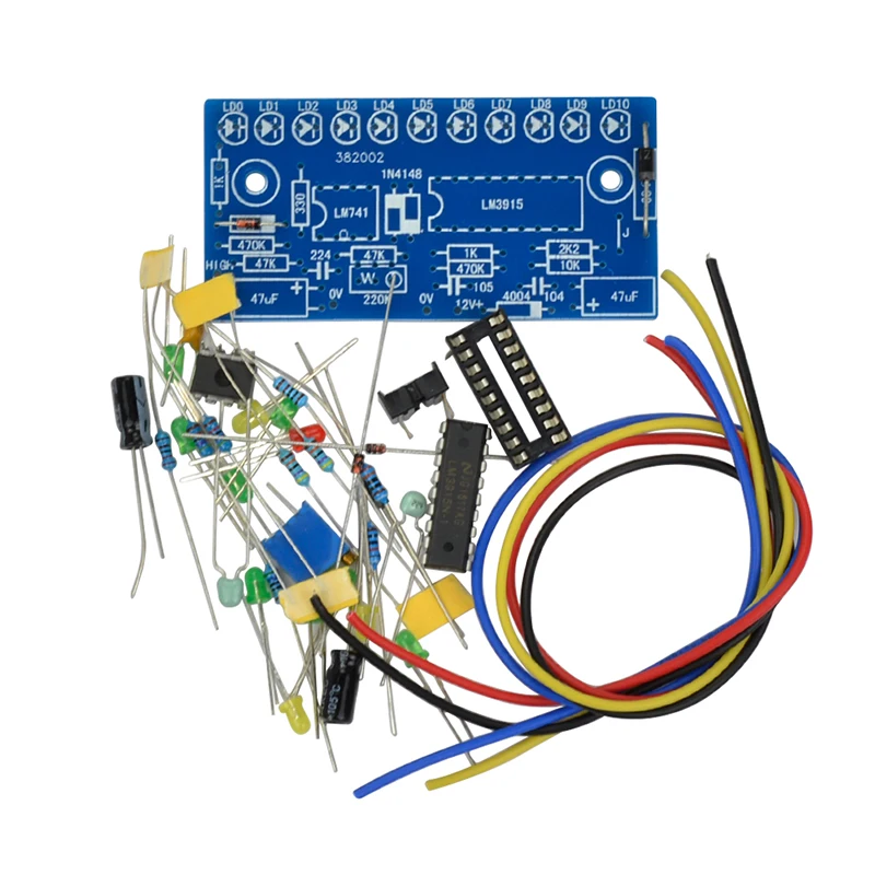 Aiyima LM3915 10 Светодиодный индикатор уровня звука VU Meter предусилитель усилитель мощности Diy наборы