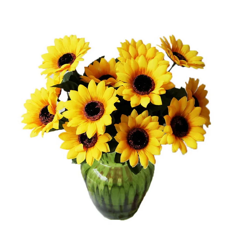 7 branchbouquet artificial yellow silk sunflower decorative flower 1 bouquet artificial flower home party decoration - Sunflower Decorations 7 branchbouquet artificial yellow silk sunflower decorative flower 1 bouquet artificial flower home party decoration - Sunflower Decorations