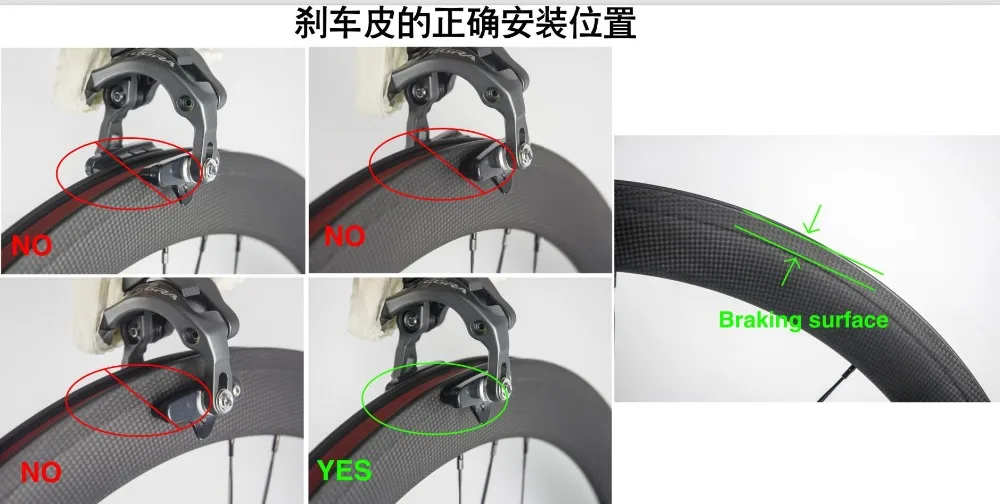 brake pad correct position