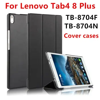 

PU Leather Cover Stand Case For Lenovo Tab4 Tab 4 8 Plus 8704F 8704N TB-8704F TB-8704N 8" inch Tablet PC Cases Protector Sleeve