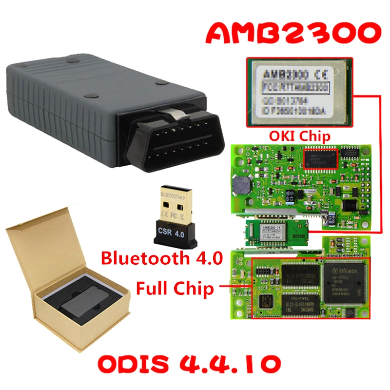 

VAS 5054A ODIS 4.4.10 Bluetooth 4.0 (AMB 2300) with OKI Full Chip VAS5054A Support UDS Protocol