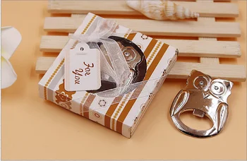 

Free Shipping 500pcs/lot Lovely Delicate Portable Multi Function Stainless Steel Beverage Beer Owl Bottle Opener