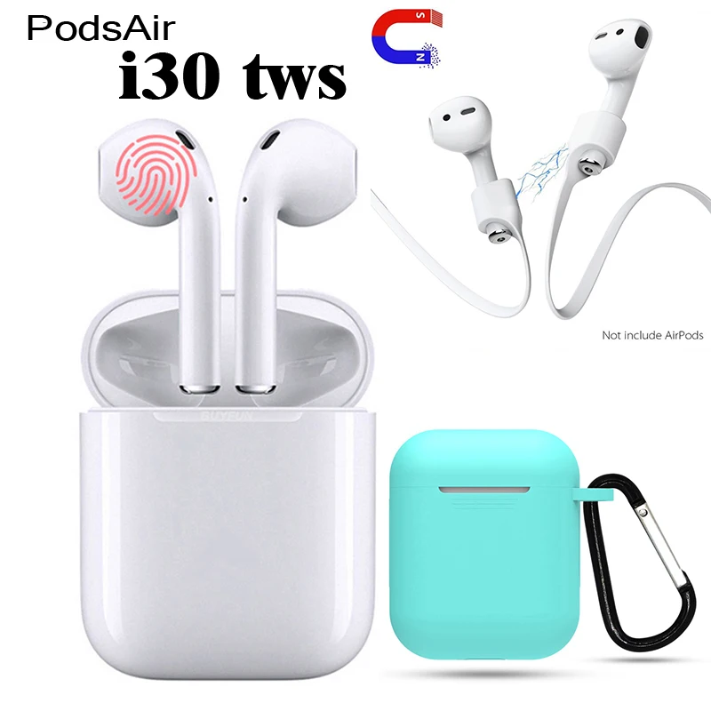 

PodsAir I30 tws wireless Bluetooth Bluetooth 5.0 touch headset mic pk 12 tws i11tws pods lithium battery