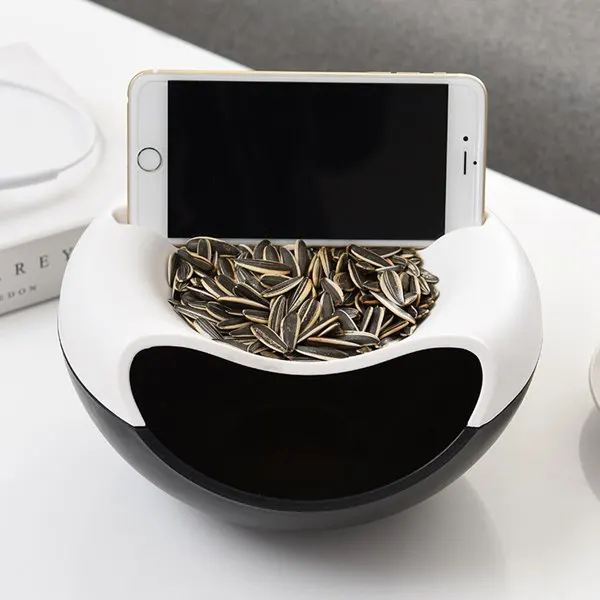 

Fashion Snacks Desktop Storage Box Multifunction Phone Stand Holder Container Organizer Home Accessories Supplies