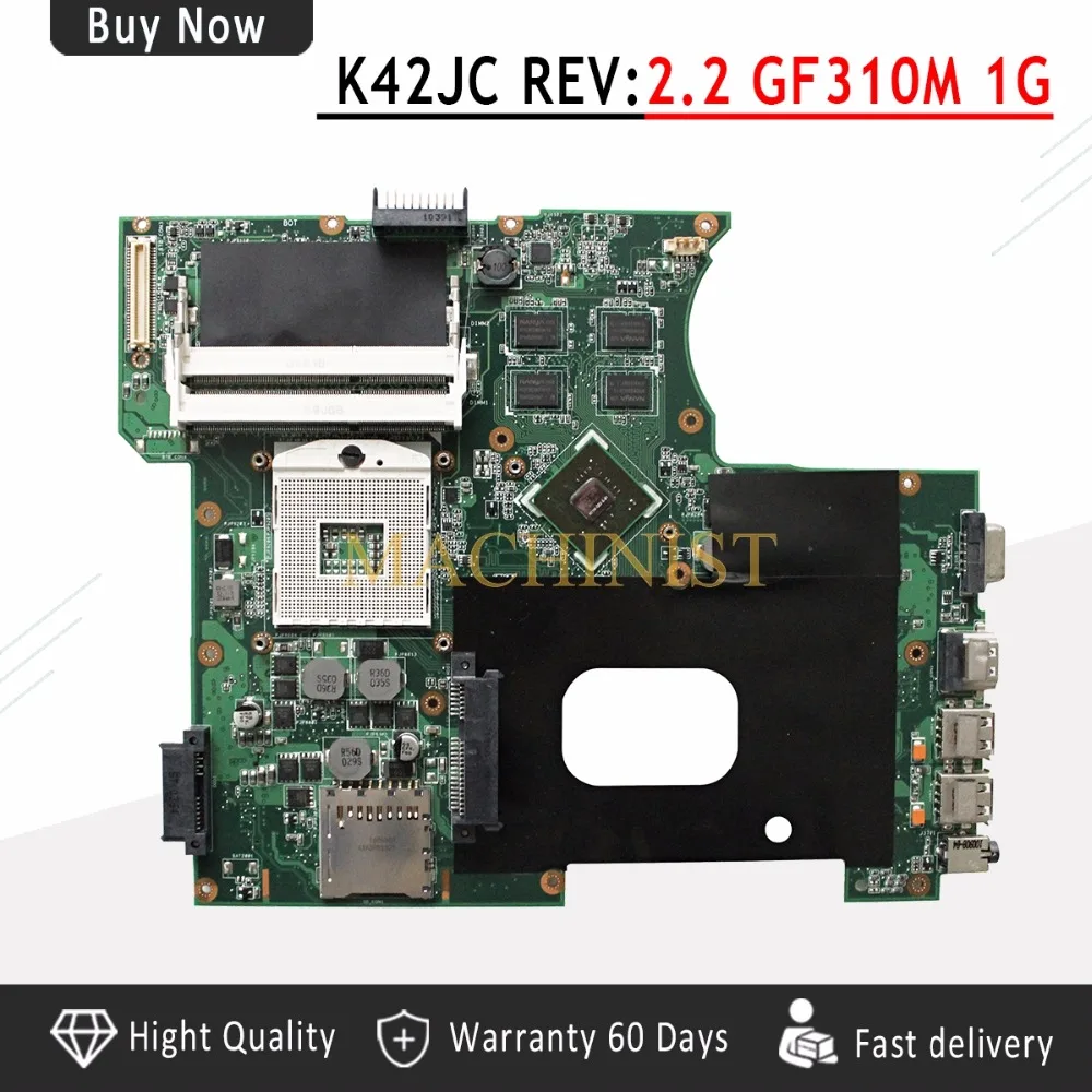 GT310M 1 ГБ K42JC материнская плата REV2.0 8 шт. для ASUS A42J K42J ноутбука 100% протестирована в