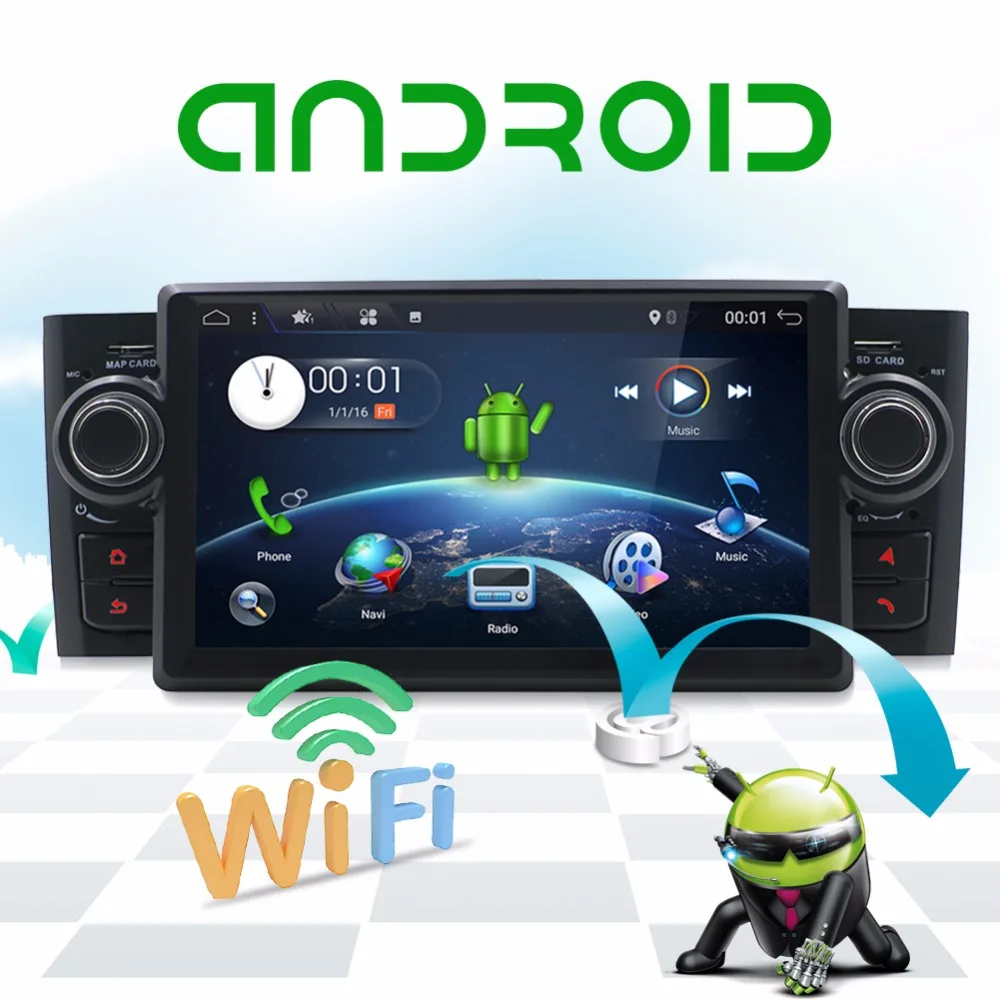 

For Fiat Linea 2006-2012 Android 7.1 1 din car radio gps with wifi