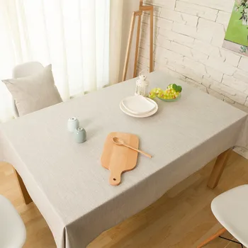 

Free Shipping Light Gray Color Plain Table Cloth For Dining Table Pastoral Nappe Cotton Linen Tafelkleed Fashion Tovaglia