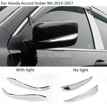 

Car body back rear view Rearview Side Mirror Cover stick trim frame lamp hood For Honda Accord Sedan 9th 2014 2015 2016 2017
